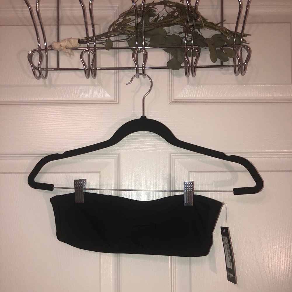 Nasty Gal Black Bandeau Bathing Suit Top